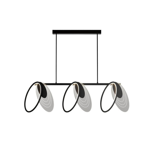 Jaycomey Modern Pendant Light Fixtures, Dimmable 3-Light Kitchen Island Linear Pendant Lighting LED