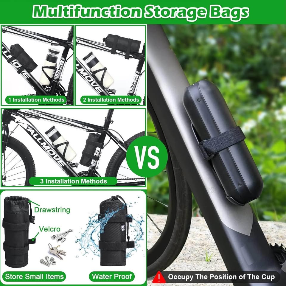 Cordless Bike Tire Inflator Air Compressor - Zacro 150PSI Electric Battery Powered Mini Bike Air Pum