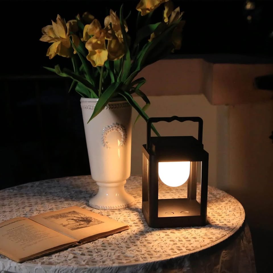 Camping Lantern, Collasis Rechargeable Lantern with 3 Brightness and 10 RGB Lighting Colors