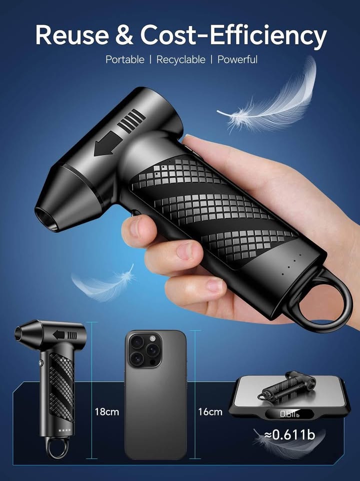 Compressed Air Duster,GekReok Rechargeable 180000RPM Electric Dust Air Blower