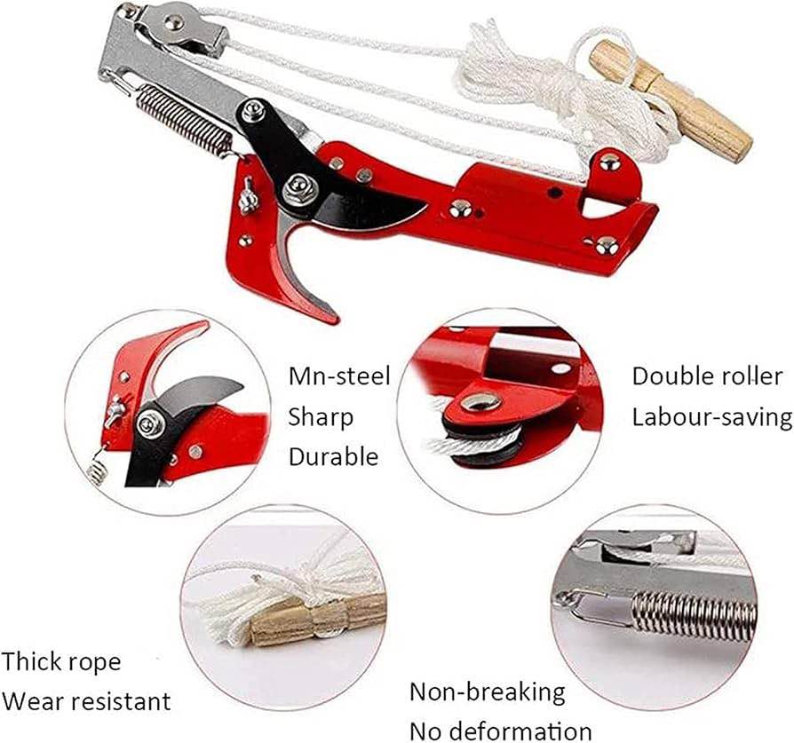 High Branch Tree Pruner with Saw Blade and Clipper