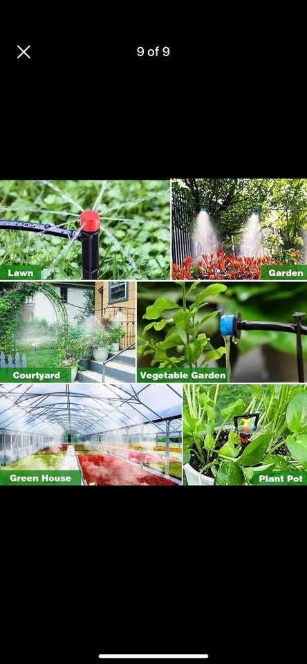 Drip Irrigation Kit, 141FT Garden Watering System with 1/4" 1/2” Blank Distribution Tubing, Saving Water