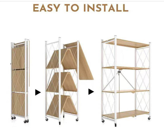 Brand new Modern 4-Tier Foldable Rolling Storage Rack
