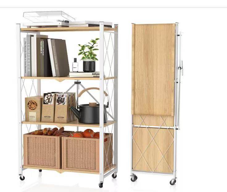 Brand new Modern 4-Tier Foldable Rolling Storage Rack
