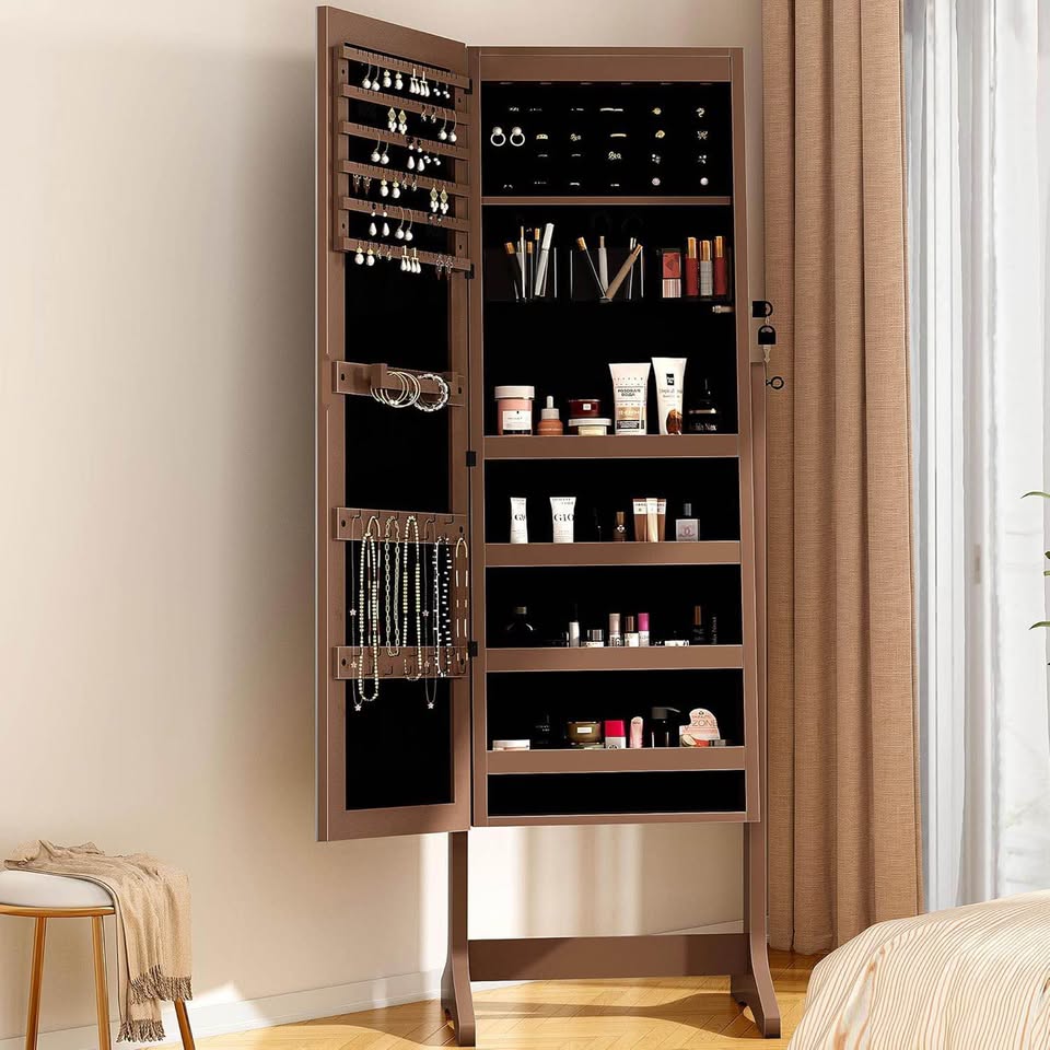 Brand new SogesPower Jewelry Storage Cabinet with Mirror, Jewelry Organizer Hanging, Full Length Mirror