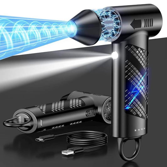 Compressed Air Duster,GekReok Rechargeable 180000RPM Electric Dust Air Blower