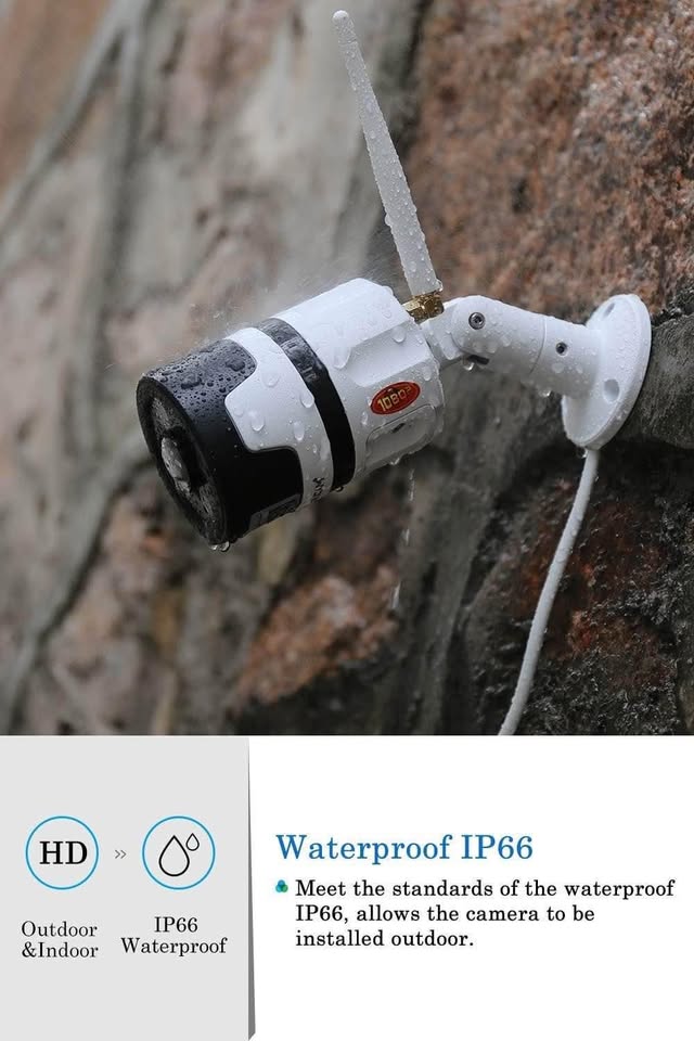Outdoor Wireless Security Camera, Waterproof WiFi IP Camera With FHD 1080P, 180° Wide Angle Wireless