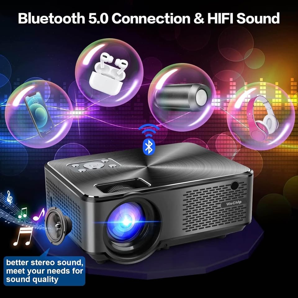 New ❤️4K Bluetooth Projector with 5G/2.4GWiFi, 12000L 1080P Full HD Home/Outdoor Movie Projector
