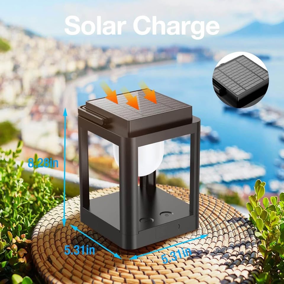 Camping Lantern, Collasis Rechargeable Lantern with 3 Brightness and 10 RGB Lighting Colors