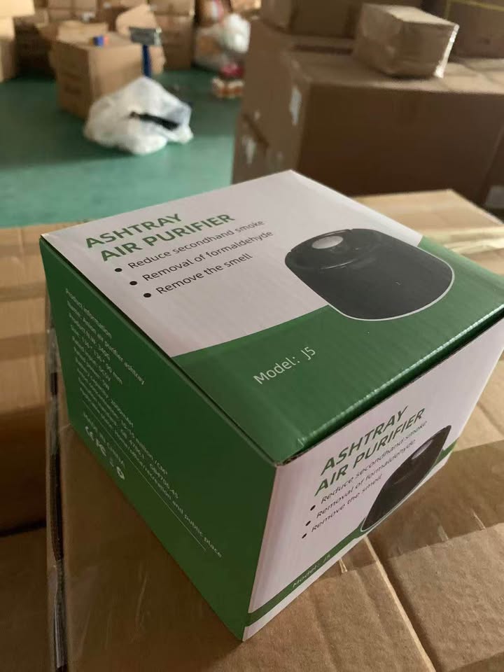Negative Ion Ashtray Air Purifier Green