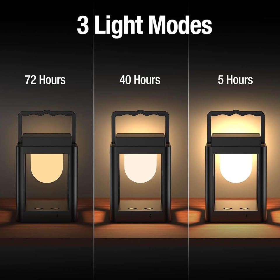 Camping Lantern, Collasis Rechargeable Lantern with 3 Brightness and 10 RGB Lighting Colors