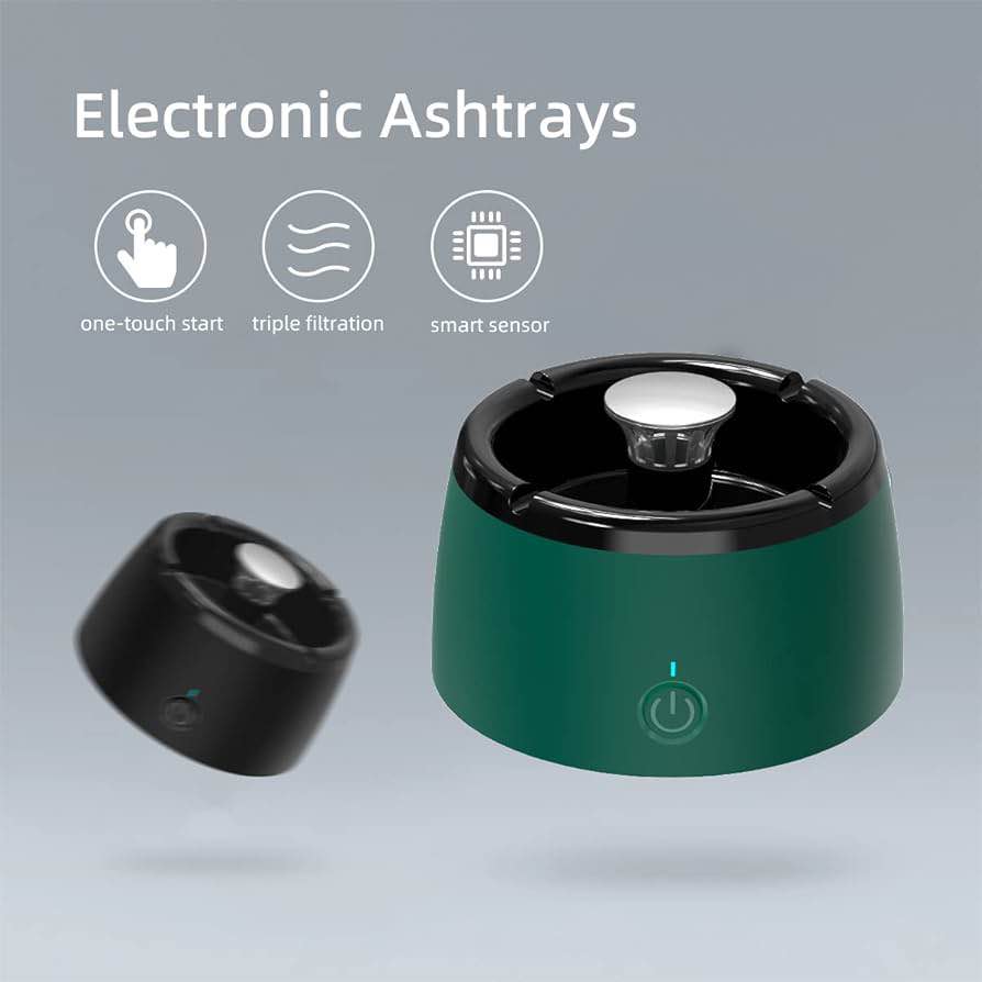 Negative Ion Ashtray Air Purifier Green
