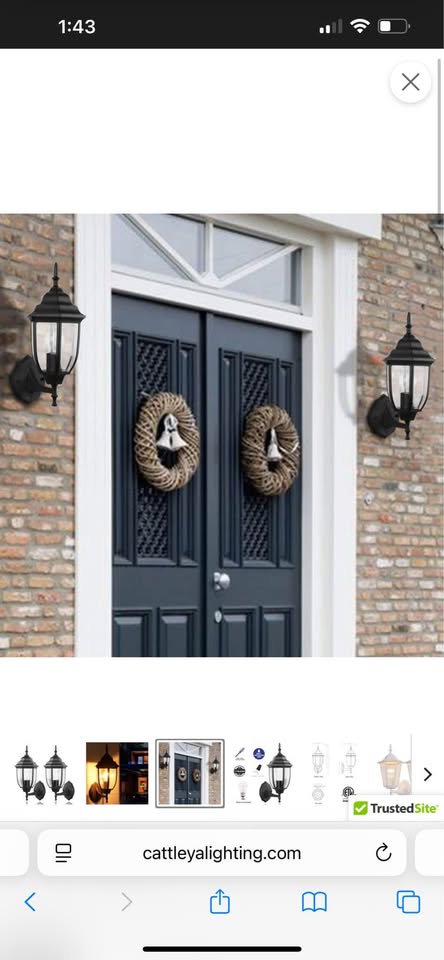 2 packs 1-Light Black Die-cast Aluminum Outdoor Wall Lantern Sconce (2-Pack)