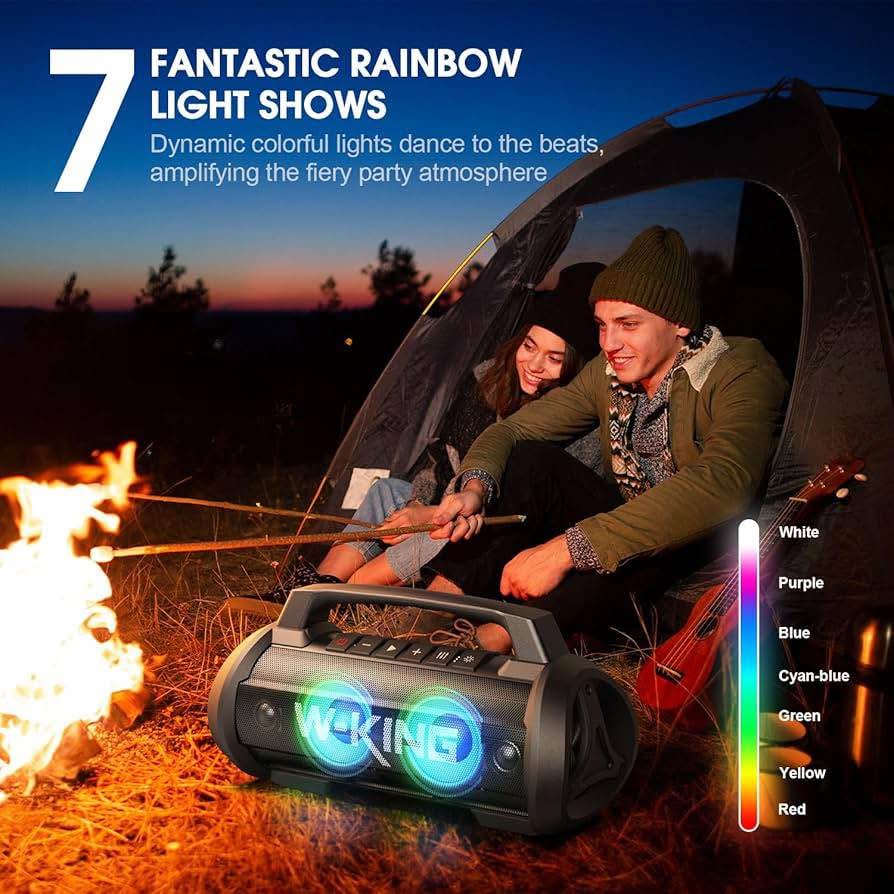 W-KING ：D 10-mic Bluetooth Speaker with Wireless Microphone, 120W Peak Waterproof
