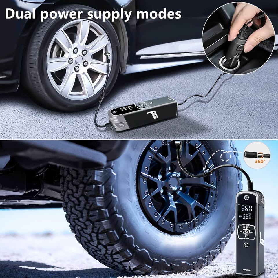 Tire Inflator Portable Air Compressor: Cordless Deflatable Air Pump for Car Tires - 150PSI Tire Pump