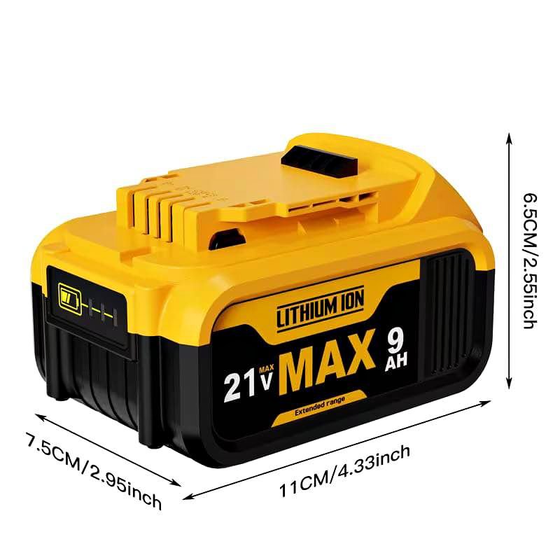21V 9Ah Lithium-Ion Battery Replacement For Dewalt - Compact XR Design, High-Capacity Power