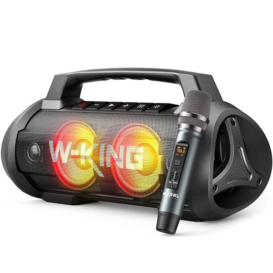 W-KING ：D 10-mic Bluetooth Speaker with Wireless Microphone, 120W Peak Waterproof