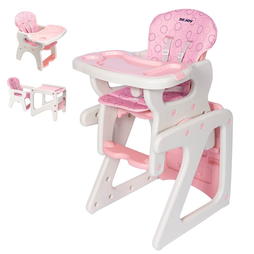 Brand new Green and pink Sejoy 3 in 1 Baby High Chair Convertible Play Table Seat Booster Toddler