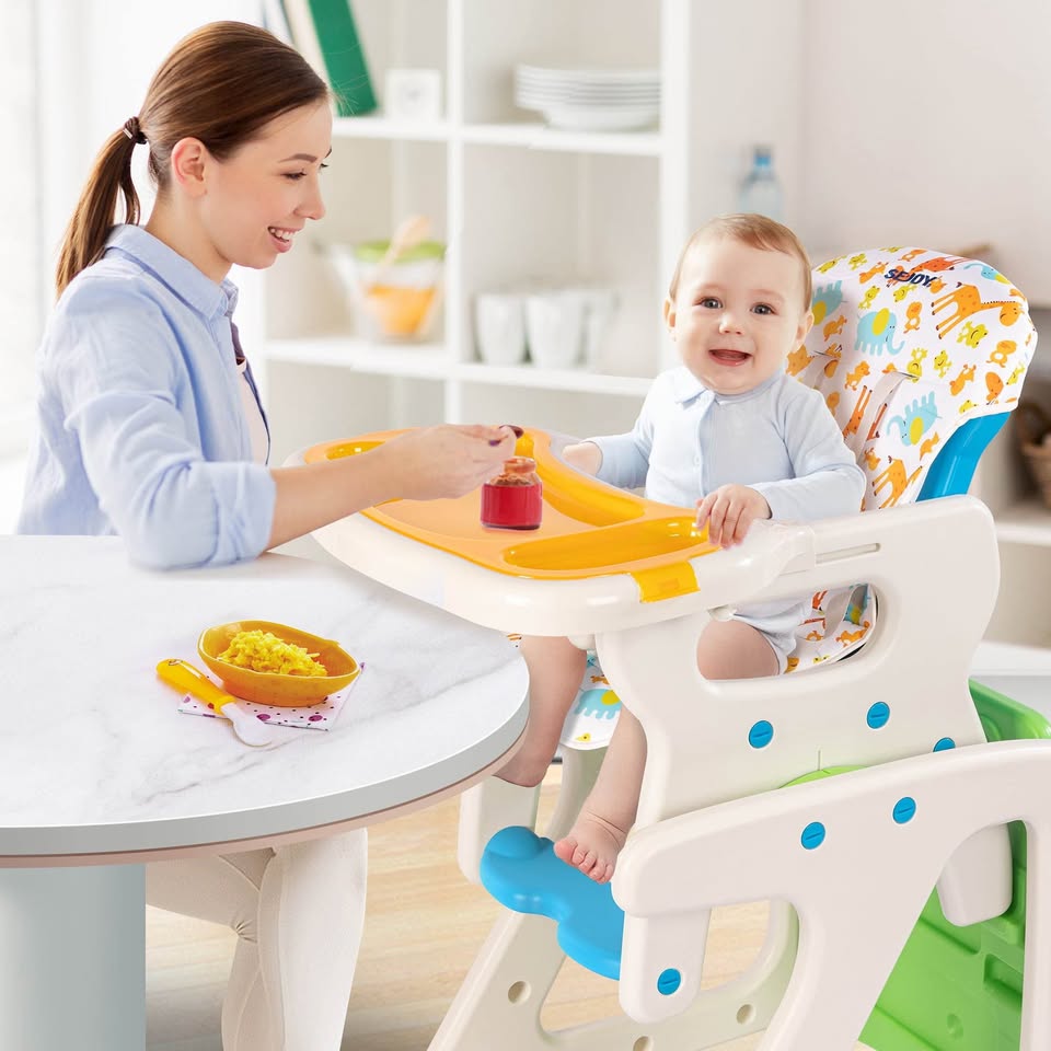 Brand new Green and pink Sejoy 3 in 1 Baby High Chair Convertible Play Table Seat Booster Toddler