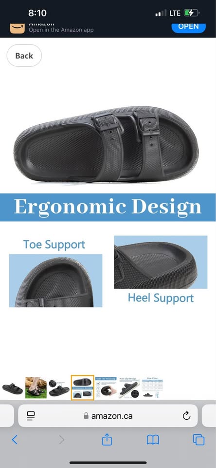 Slides Sandals for Women and Men Pillow Slides with Adjustable Double Buckle Unisex Bathroom Slipper