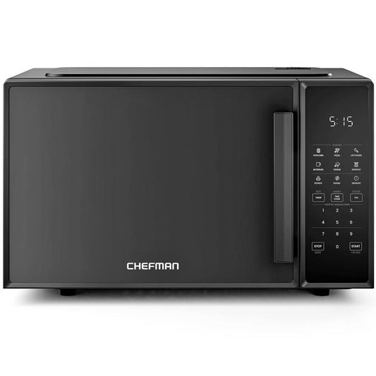 Chefman Countertop Microwave Oven 0.9 Cu. Ft., 900 Watts with 10 Power Levels, 6 Cooking Presets wit