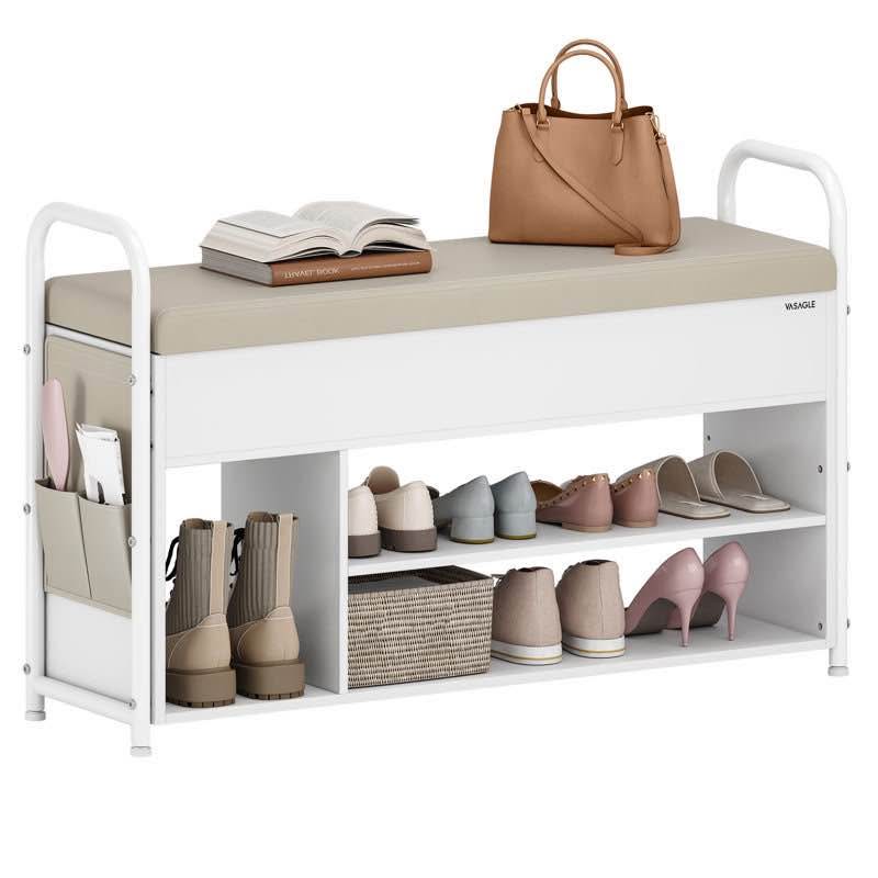 Brand new sealed 8 Pair Shoe Storage Bench with Hidden Storage