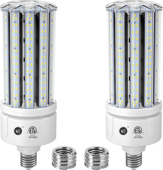 2-Pack Motion Sensor LED Corn Bulbs 16000 Lumens 5000K Daylight