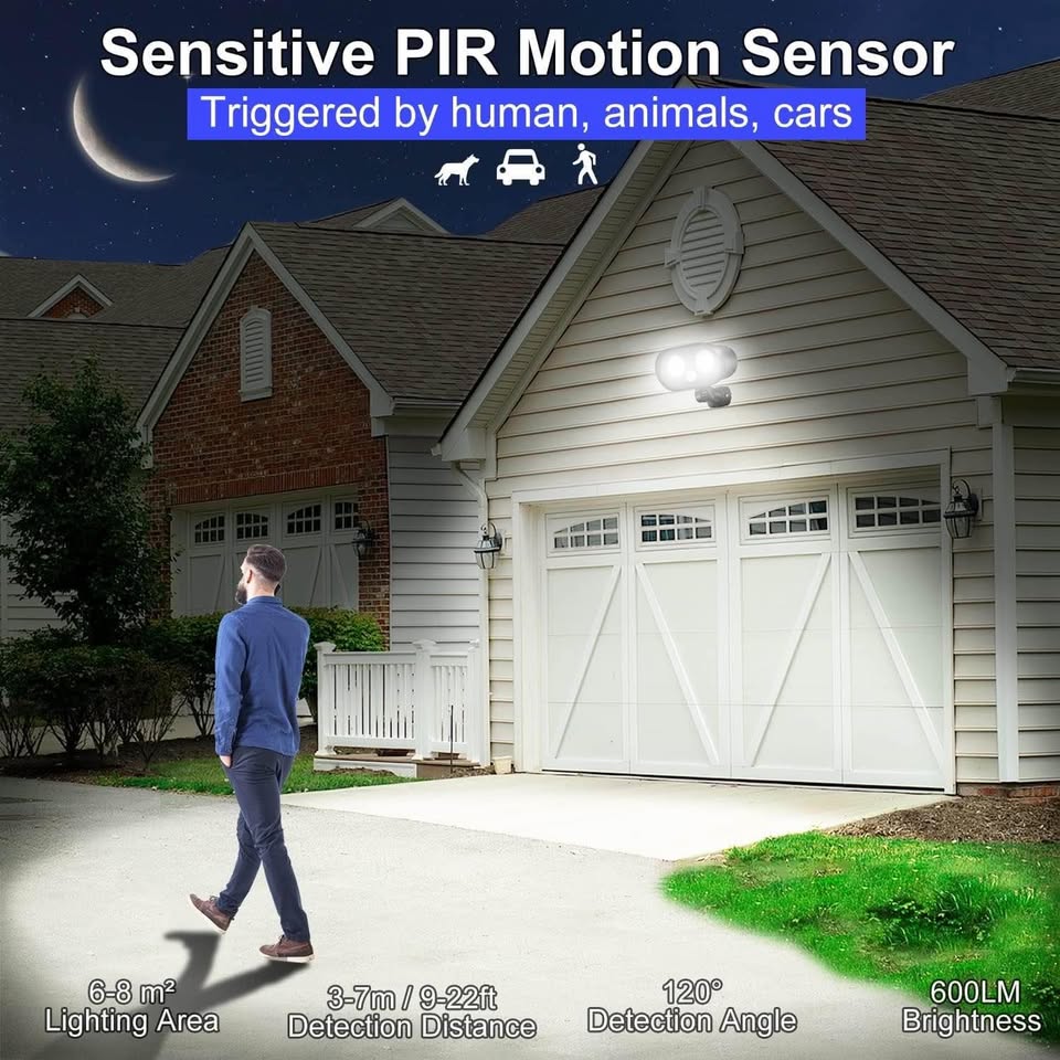 2 pack Solar Motion Sensor Light Outdoor, IP65 Waterproof Solar Security Light, Motion Detected