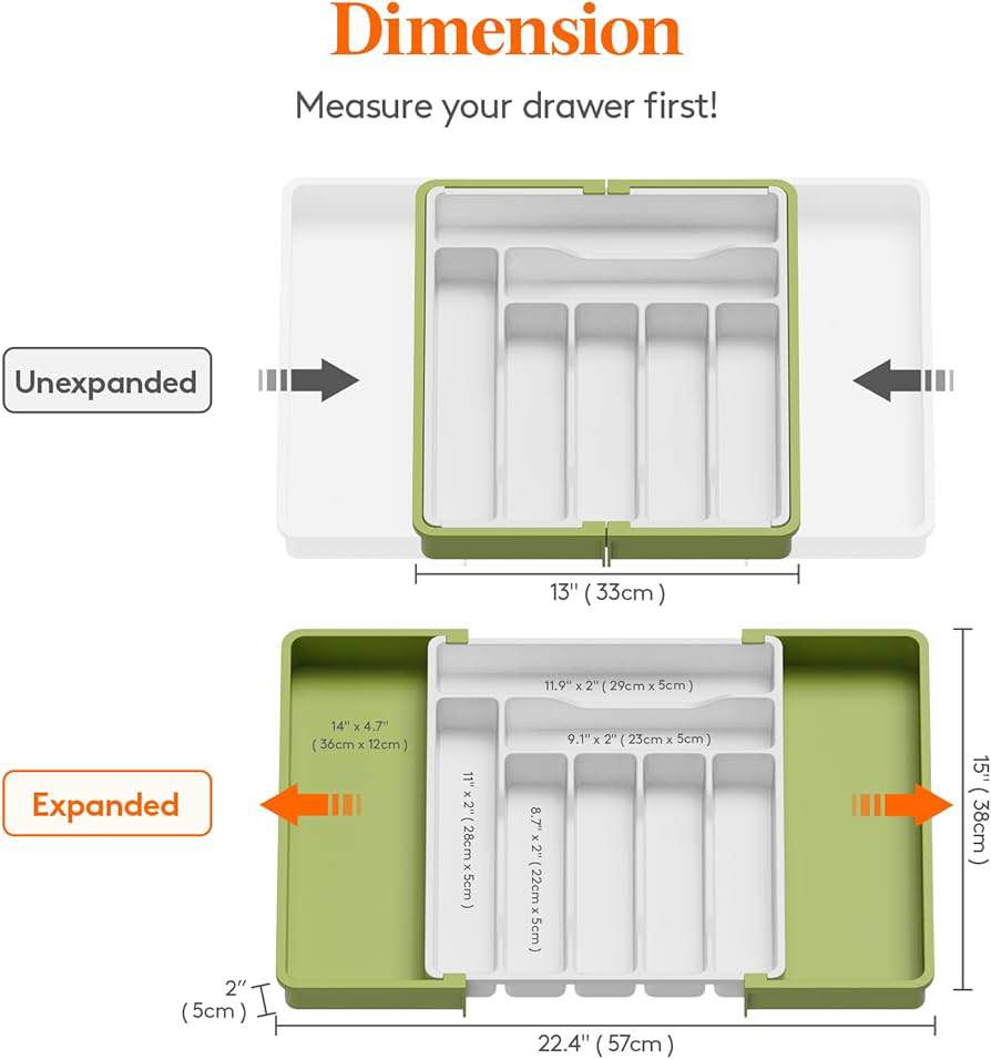 Lifewit Silverware Drawer Organizer