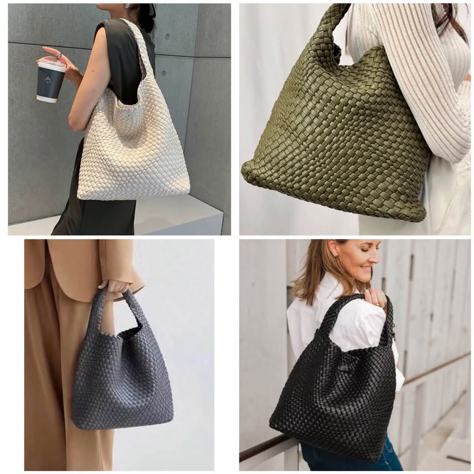 Chic Woven Tote Bag - Multiple Colors Available!