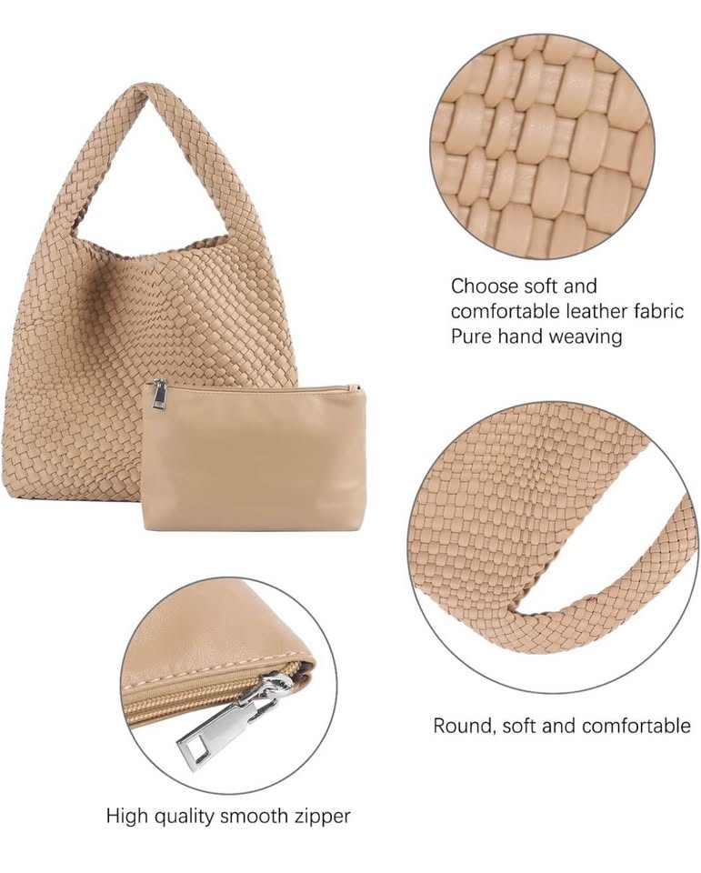 Chic Woven Tote Bag - Multiple Colors Available!