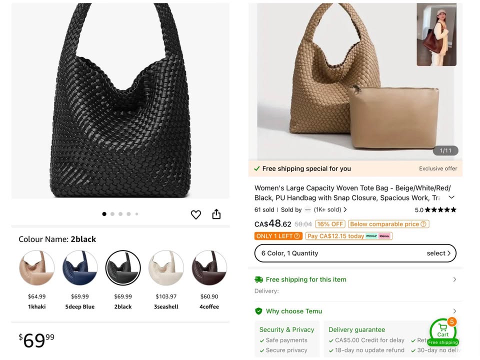 Chic Woven Tote Bag - Multiple Colors Available!
