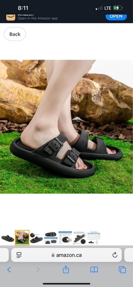 Slides Sandals for Women and Men Pillow Slides with Adjustable Double Buckle Unisex Bathroom Slipper