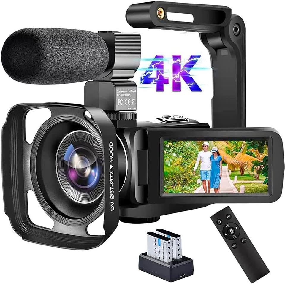 4K Video Camera Camcorder 48MP 60FPS 18X Digital Camera IR Night Vision Video Camera for YouTube