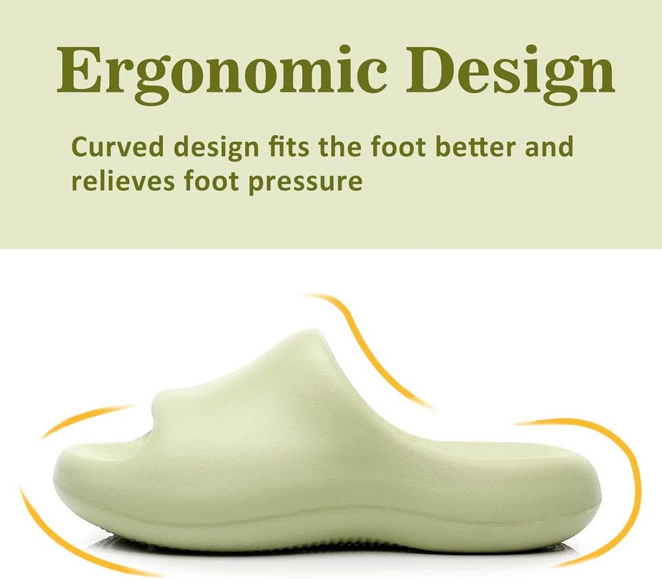 Unisex Slippers for Women Men,Open Toe with Thicken Sole Lightweight for Walking Outdoor/Indoor