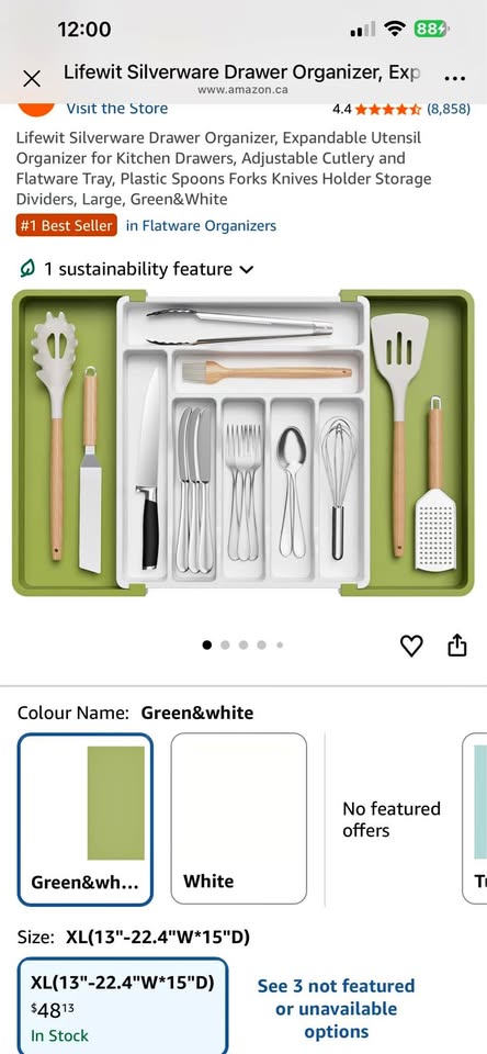 Lifewit Silverware Drawer Organizer