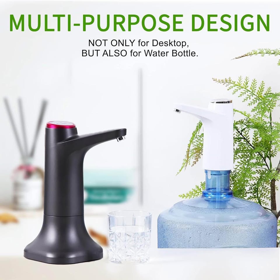 Desktop Water Dispenser for 5 Gallon Bottle, Mini Water Dispenser with 1200mAh Battery