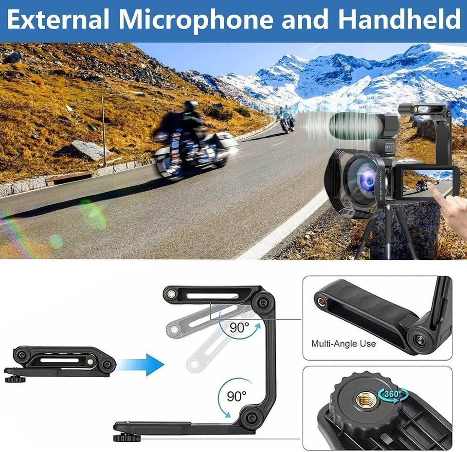 4K Video Camera Camcorder 48MP 60FPS 18X Digital Camera IR Night Vision Video Camera for YouTube