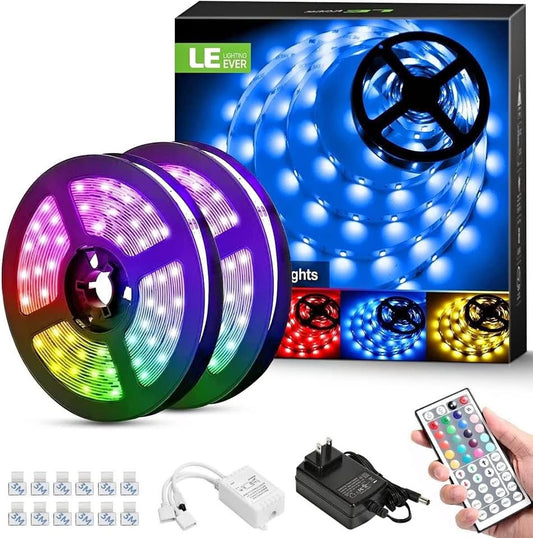 Lepro LED Lights, 32.8ft Dimmable RGB LED Light Strips, Mother's Day Led Light Strip with Remote Con
