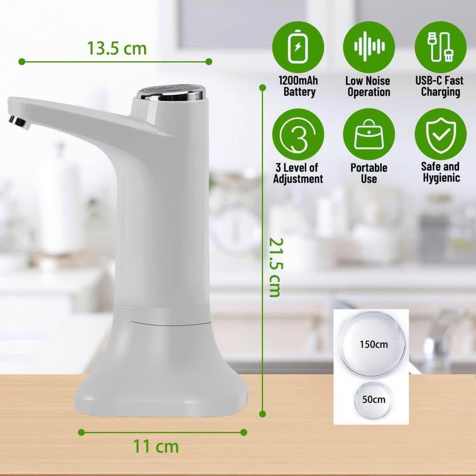 Desktop Water Dispenser for 5 Gallon Bottle, Mini Water Dispenser with 1200mAh Battery