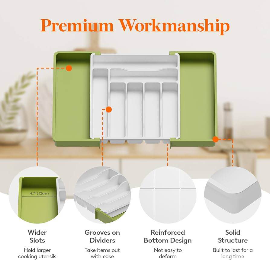 Lifewit Silverware Drawer Organizer