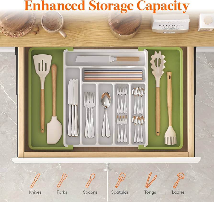 Lifewit Silverware Drawer Organizer