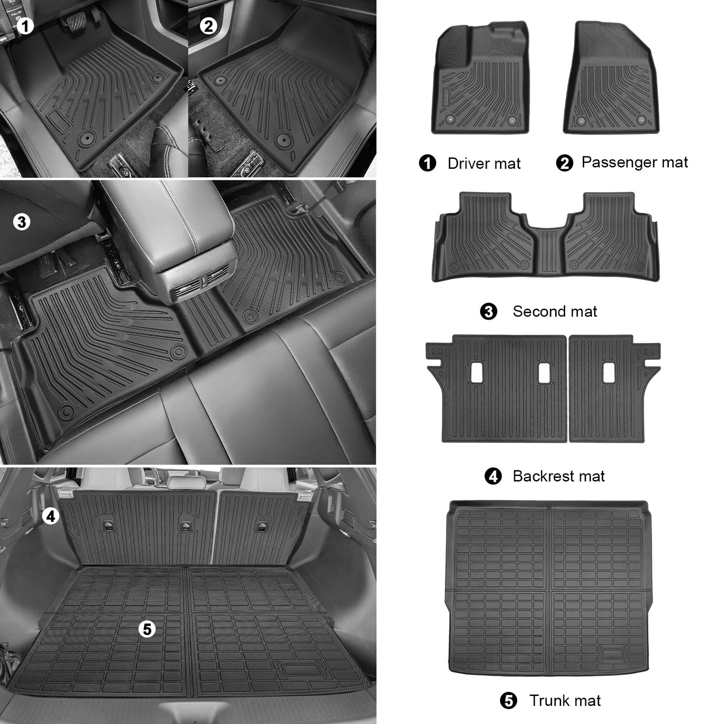 🔥 2025 Nissan Murano Custom TPE Floor Mats & Trunk Mat Set 🚗