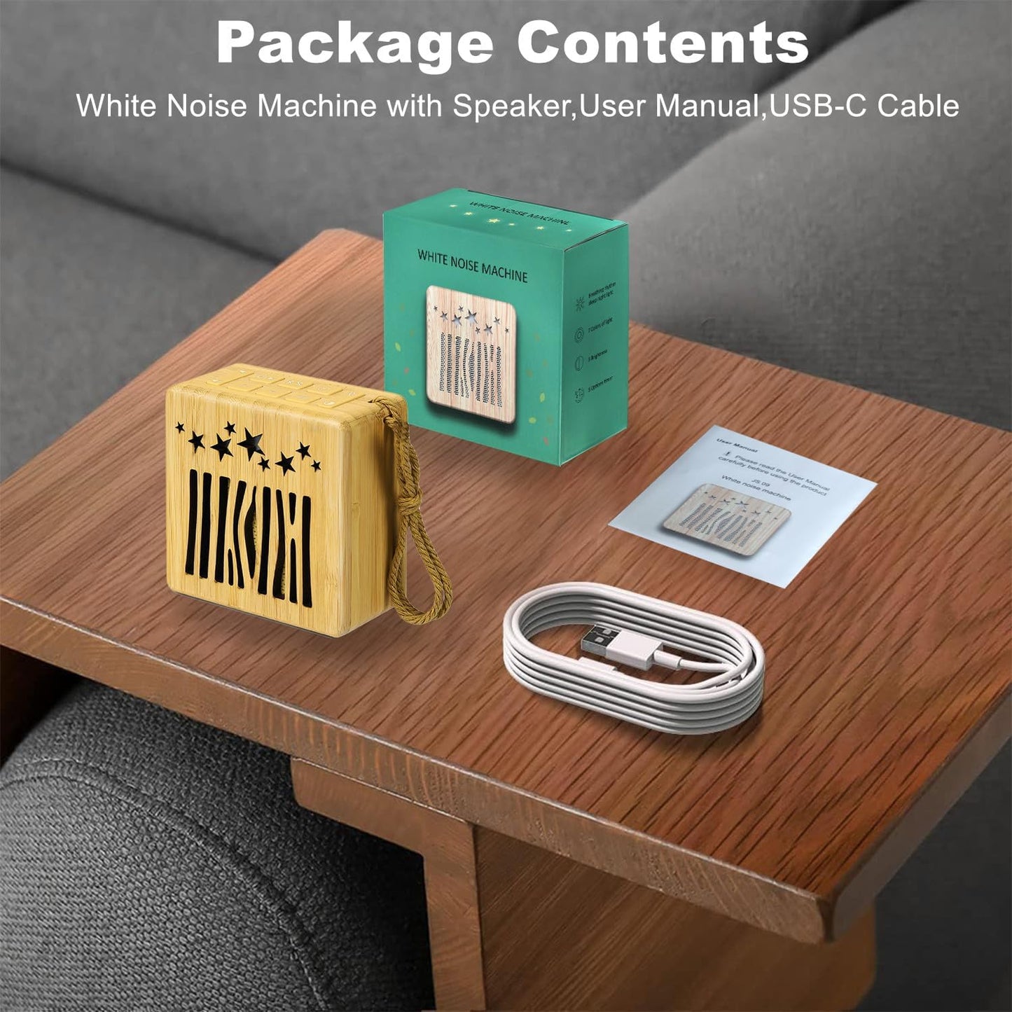 Baby White Noise Machine, Sound Machine with Night Light for Baby Sleeping