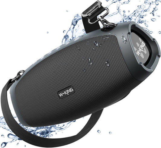W-KING Bluetooth Speaker Wireless, X10, 120W Max IPX6 Waterproof Outdoor Loud Portable Haut Parleur Bluetooth Speaker Party Boombox,Triple Passive Radiators-70W Deep Bass/DSP/42H/PowerBank/TF/AUX/EQ/Opener