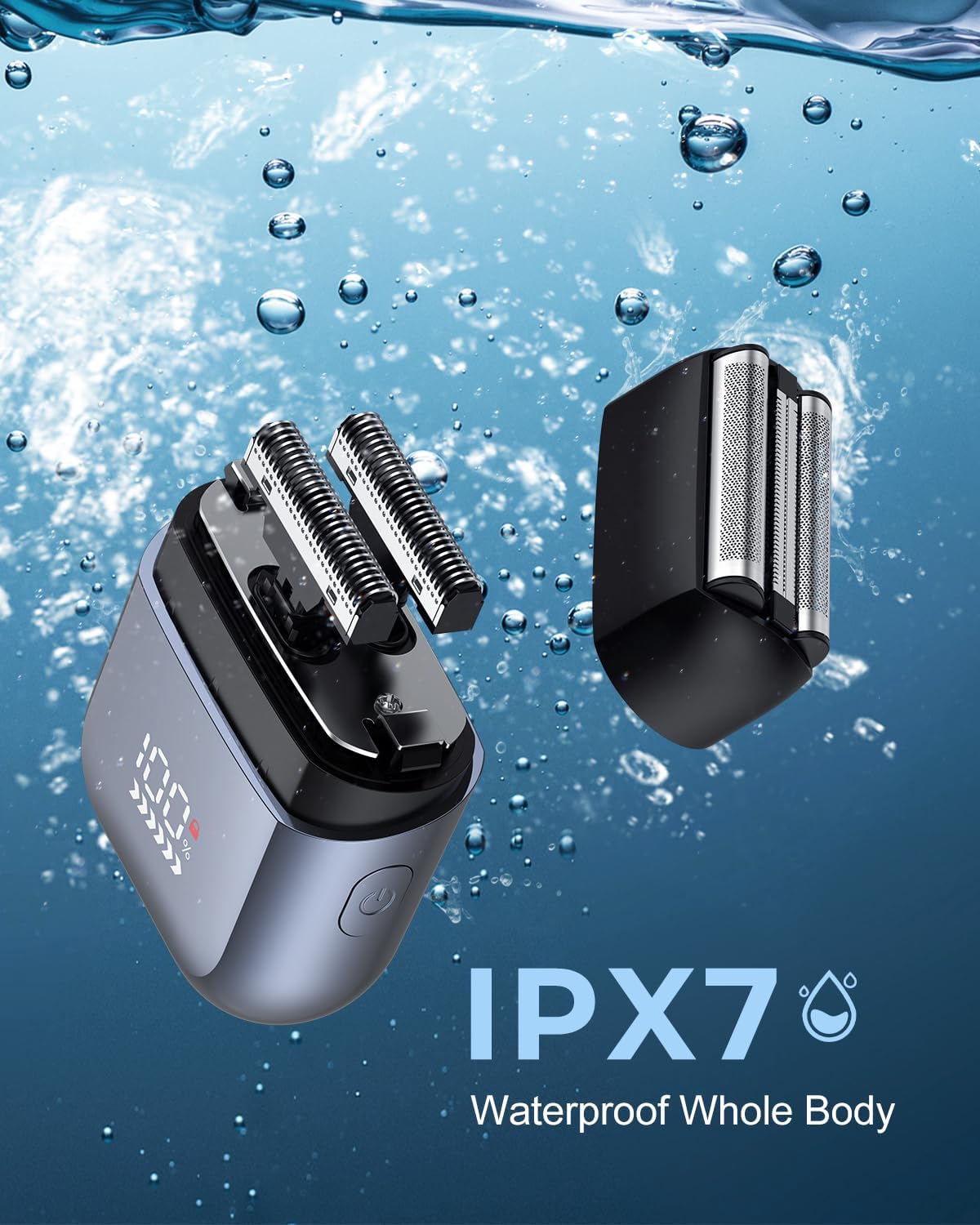 Travel Electric Razors for Men:Mini Men's Foil Shavers for Close Shaving Face With High Speed 3 Floating Blade Heads, USB C Fast Rechargeable IPX7 Waterproof Wet Dry for Travel & Home & Business