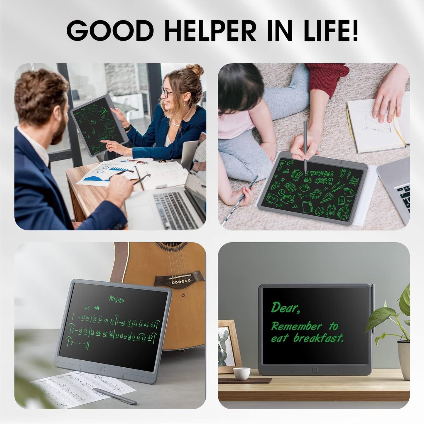 TUGAU LCD Writing Tablet for Kids, Colorful Doodle Board Drawing Pad for Kids, Toy Gifts for Age 3 4 5 6 7 8 Year Old Girls Boys