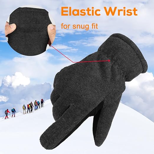 OZERO Winter Gloves for Men & Women: Cold Weather Thermal Gloves | Mens Womens Warm Gloves for Running Cycling Driving