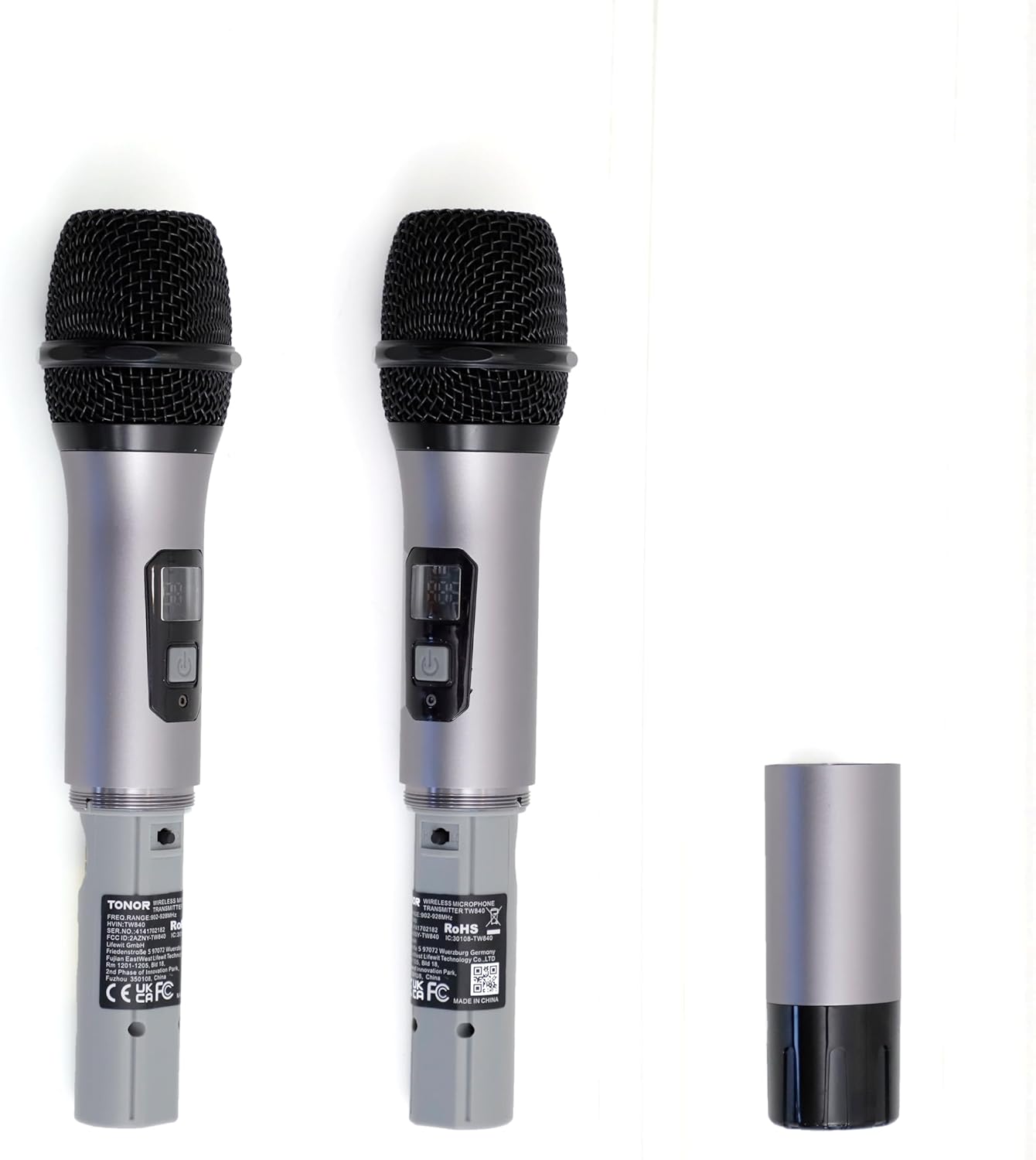 TONOR TW840 Wireless Microphones System, 4 Dynamic Handheld Mics with Receiver