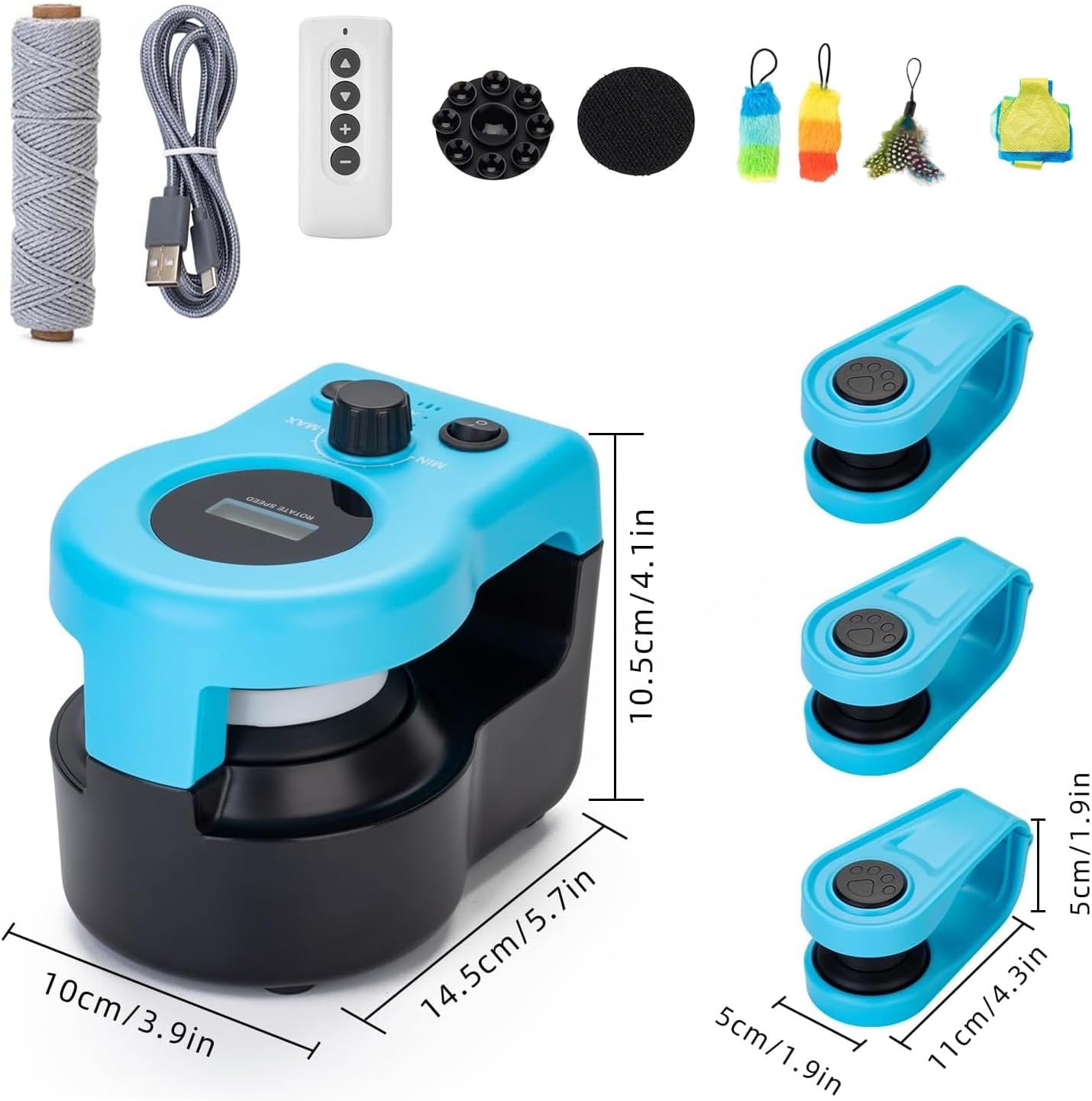 Cat Toys for Indoor Cats,New Cat Treadmill,Automatic/Remote Control cat Toys, Adjustable Speed Simulated Cat Hunting Toys